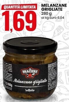 Eurospin Il braciere melanzane grigliate offerta
