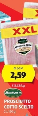 ALDI Freschi per te prosciutto cotto scelto offerta