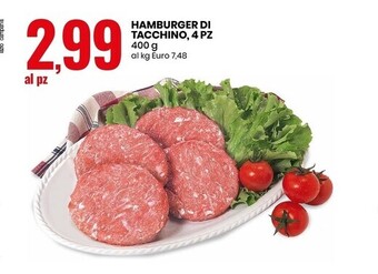 Eurospin Hamburger di tacchino, 4 pz offerta