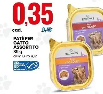 Eurospin Radames paté per gatto assortito offerta