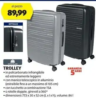 ALDI Royal class trolley offerta