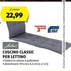 ALDI Belavi cuscino classic per lettino offerta