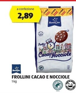 ALDI Buonora frollini cacao e nocciole offerta
