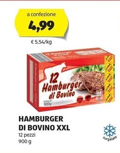 ALDI Hamburger di bovino xxl offerta