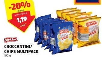 ALDI Snack fun croccantini/chips multipack offerta