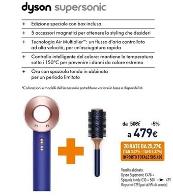 Unieuro Dyson supersonic offerta