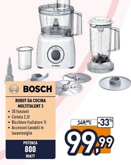 Unieuro Bosch robot da cucina multitalent 3 offerta