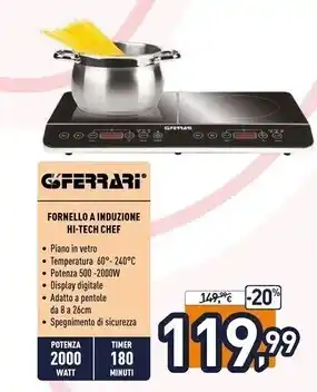 Unieuro G3 ferrari fornello a induzione hi-tech chef offerta