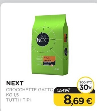 Arcaplanet Next - crocchette gatto kg 1,5 tutti i tipi offerta