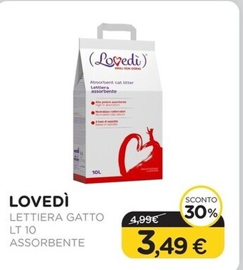 Arcaplanet Lovedi - lettiera gatto assorbente lt.10 offerta