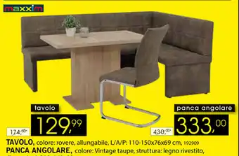Maxxim Tavolo 110-150x76x69cm