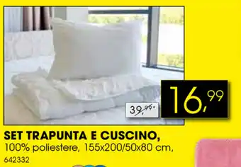 Dipo Arredamenti Set Trapunta e Cuscino 155x200/50x80cm offerta