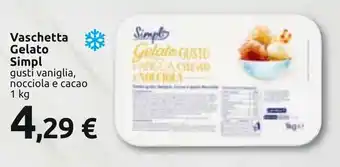 Carrefour Simpl Vaschetta Gelato 1 kg offerta