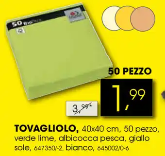 Tovagliolo 40x40cm 50 pezzo