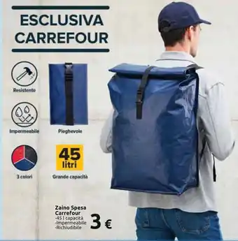 Carrefour Carrefour Zaino Spesa 45 l offerta
