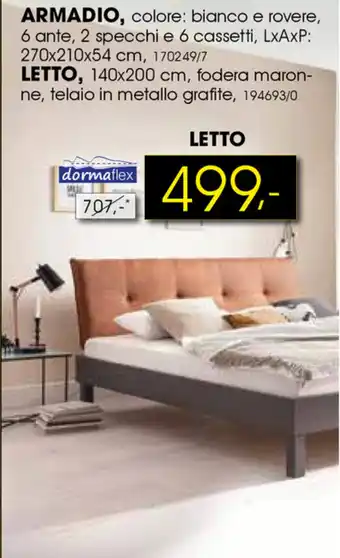 Dipo Arredamenti Dormaflex Letto 140x200cm offerta