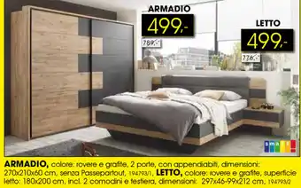 Dipo Arredamenti Smart Letto 297x46-99x212cm offerta