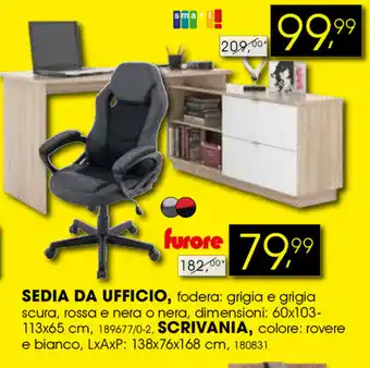 Dipo Arredamenti Smart Scrivania 138x76x168cm offerta