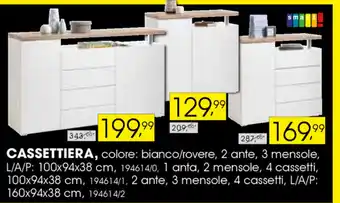 Dipo Arredamenti Smart Cassettiera 100x94x38cm offerta