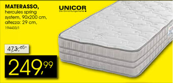 Dipo Arredamenti Unicor Materasso 90x200cm offerta
