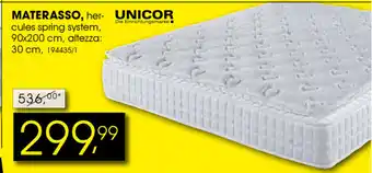 Dipo Arredamenti Unicor Materasso 90x200cm offerta