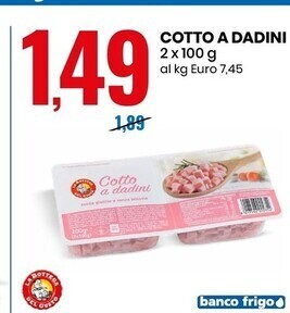 Eurospin La bottega del gusto cotto a dadini offerta