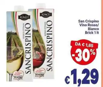 A&O San Crispino Vino Rosso/Bianco Brick 1lt offerta