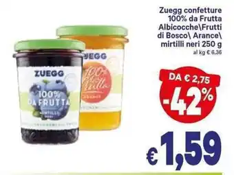 A&O Zuegg Confetture 100% frutta 250g offerta
