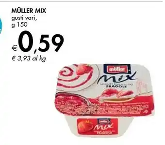 Bennet Muller Mix Yogurt Bianco Più Fragole 150 G(ml) offerta