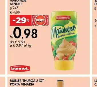 Bennet Bennet - Maionese Classica Delicata 247 G(ml) offerta