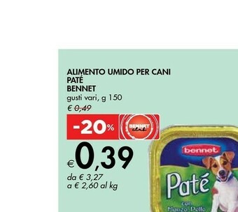 Bennet Bennet Alimento Umido Per Cani Paté offerta