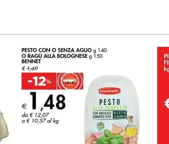 Bennet Bennet Pesto Con O Senza Aglio O Ragu Alla Bolognese offerta