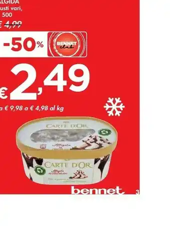 Bennet Algida Carte D'Or Affogato Al Cioccolato 500 G(ml) offerta