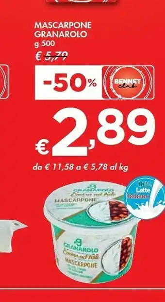 Bennet Granarolo Mascarpone Cremoso 500 G(ml) offerta