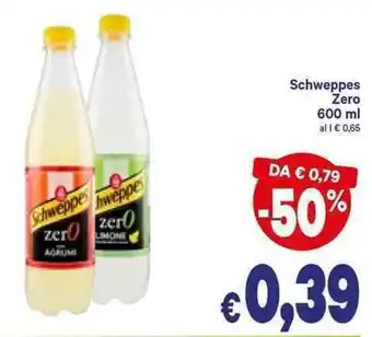 A&O Schweppes Zero 600ml offerta
