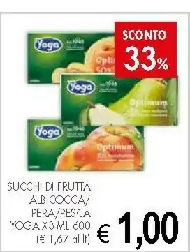Crai Yoga Succhi Di Frutta Albicocca / Pera / Pesca offerta