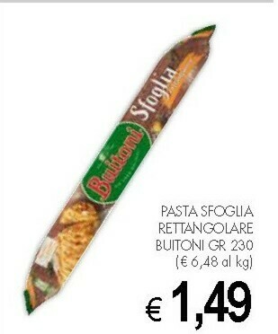 Crai Buitoni Pasta Sfoglia Rettangolare offerta
