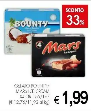 Crai Bounty Gelato 156g offerta