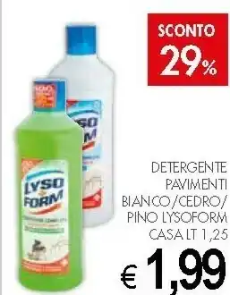 Crai Lysoform Detergente Pavimenti Bianco 1250ml offerta