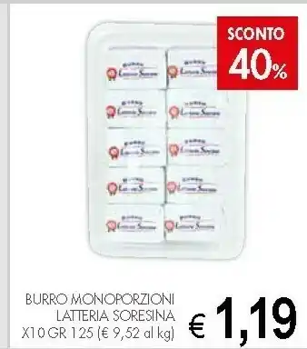 Crai Burro Monoporzione Latteria Soresina offerta
