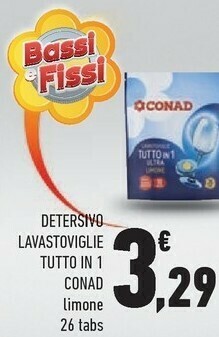 Conad Conad Detersivo Lavastoviglie Tutto In 1 offerta