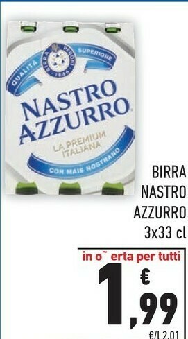 Conad Nastro Azzurro Birra 330 G(ml) offerta