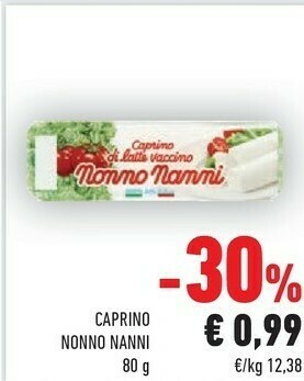 Conad Nonno Nanni Caprino Di Latte Vaccino 80 G(ml) offerta