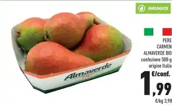Conad Almaverde Bio Pere Carmen offerta