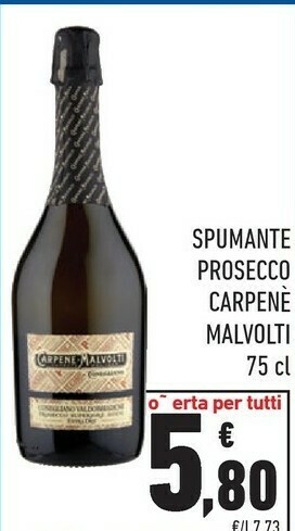 Conad Carpene Malvolti Spumante Prosecco offerta