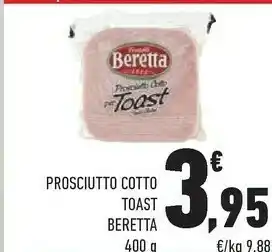 Conad Beretta Prosciutto Cotto Toast offerta