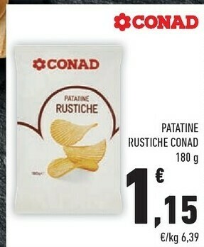 Conad Conad - Patatine Rustiche 180 G(ml) offerta