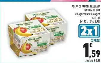 Conad Natura Nuova - Frullà Mela e Pera 100% Polpa di Frutta 100 g(ml) offerta