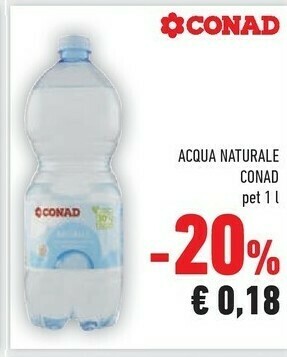 Conad Conad - Acqua Naturale 1000 G(ml) offerta