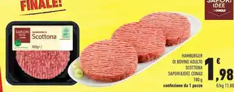 Conad Sapori & Ide Conad Hamburger Di Bovino Adulto Scottona offerta